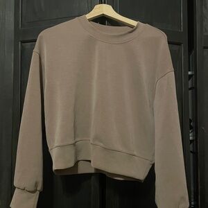 Lululemon softstreme crewneck in taupetastic size 2- oversized